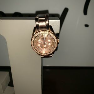 Rose gold watch